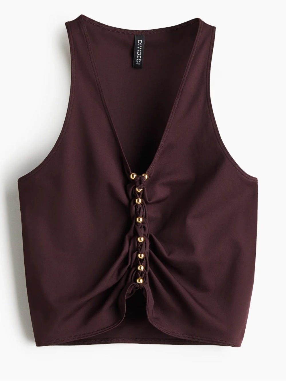 H&M - Burgundy Braided Detail Top